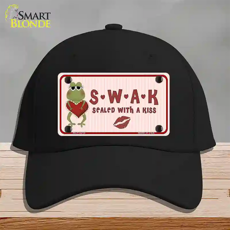 S.W.A.K. Valentine Frog Novelty License Plate Hat Cotton / Black