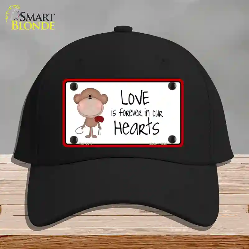 Love In Our Hearts Novelty License Plate Hat Cotton / Black