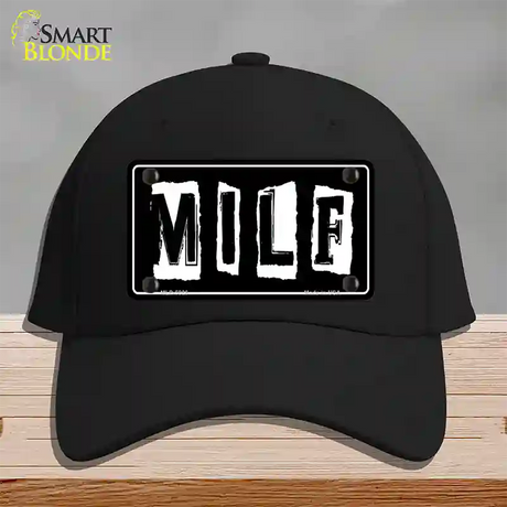 M.I.L.F Black Novelty License Plate Hat Cotton / Black