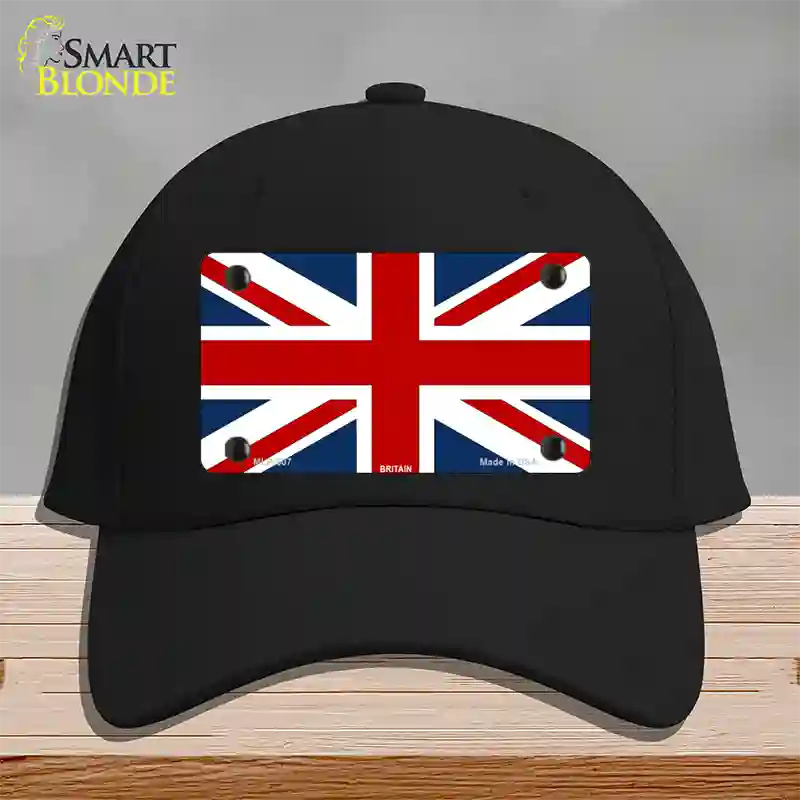 Britain Flag Novelty License Plate Hat Cotton / Black