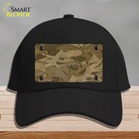 Brown Camouflage Novelty License Plate Hat Cotton / Black