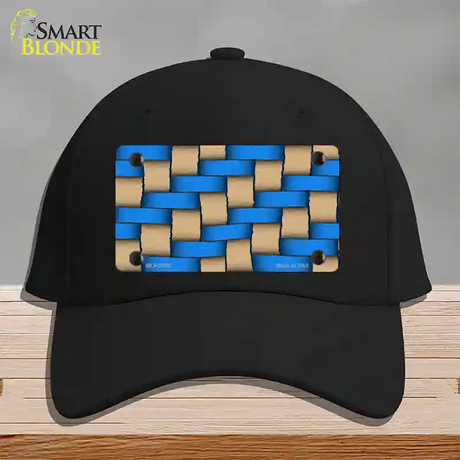 Weave Blue & Tan Novelty License Plate Hat Cotton / Black