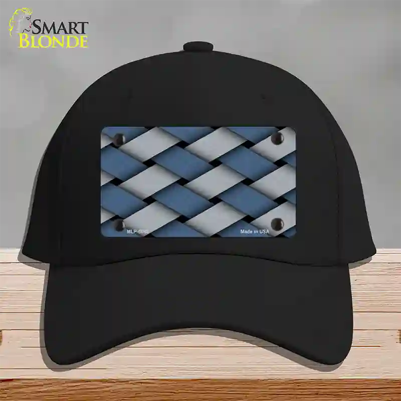 Weave Blue & Gray Novelty License Plate Hat Cotton / Black