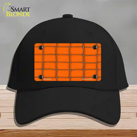 Web Orange Novelty License Plate Hat Cotton / Black