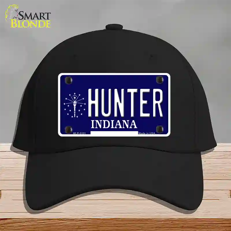 Hunter Indiana State Novelty License Plate Hat Cotton / Black