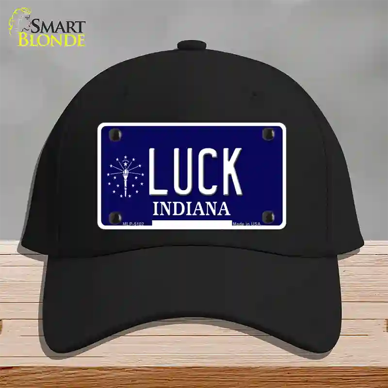 Luck Indiana State Novelty License Plate Hat Cotton / Black