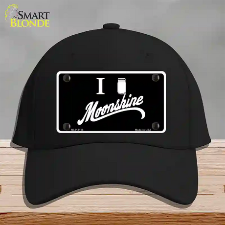 I Love Moonshine Novelty License Plate Hat Cotton / Black