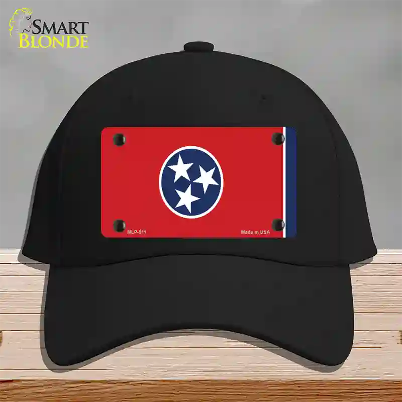 Tennessee State Flag Novelty License Plate Hat Cotton / Black