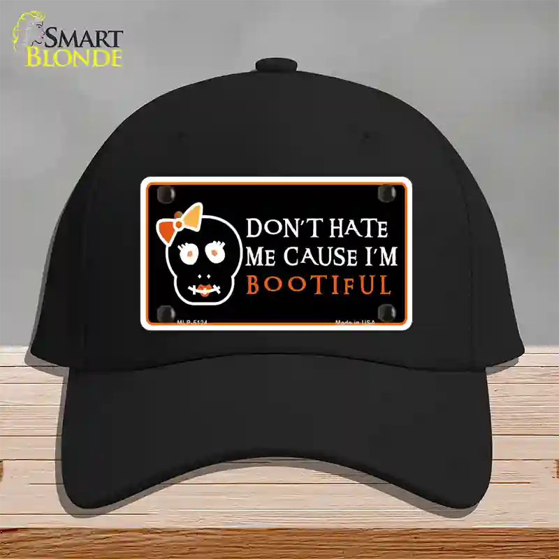 Cause Im Bootiful Novelty License Plate Hat Cotton / Black