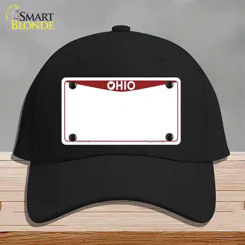 Ohio Maroon Blank Novelty License Plate Hat Cotton / Black