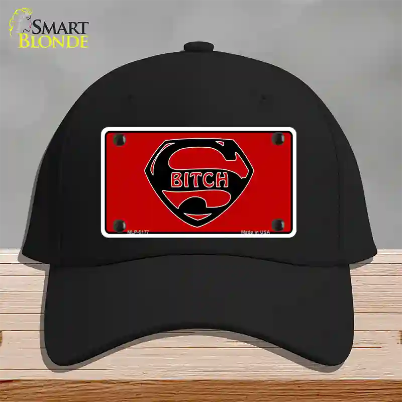 Super Bitch Novelty License Plate Hat Cotton / Black