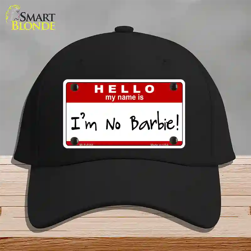 Im No Barbie Novelty License Plate Hat Cotton / Black