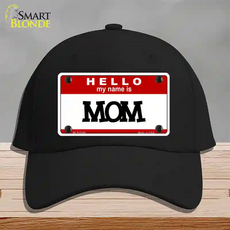 Mom Novelty License Plate Hat Cotton / Black