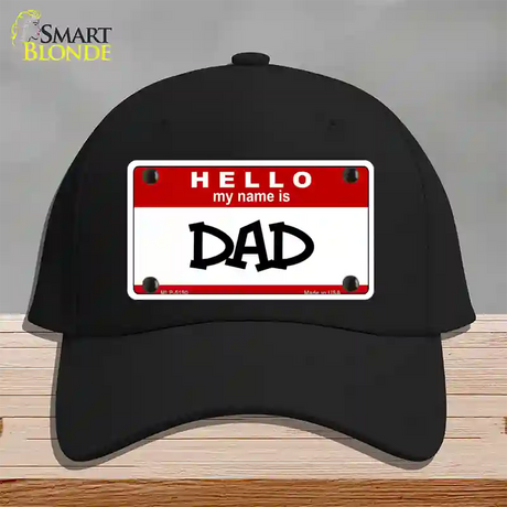 Dad Novelty License Plate Hat Cotton / Black