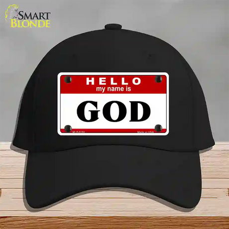 Name Is God Novelty License Plate Hat Cotton / Black