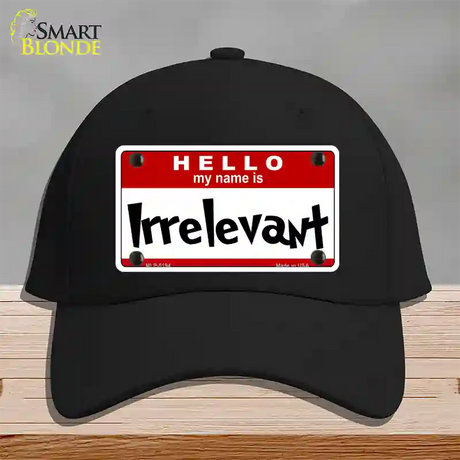 Irrelevant Novelty License Plate Hat Cotton / Black