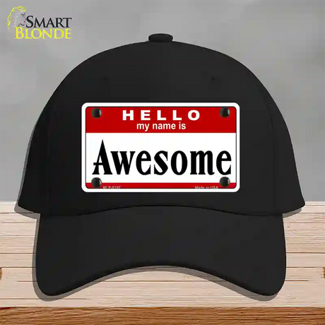 Awesome Novelty License Plate Hat Cotton / Black