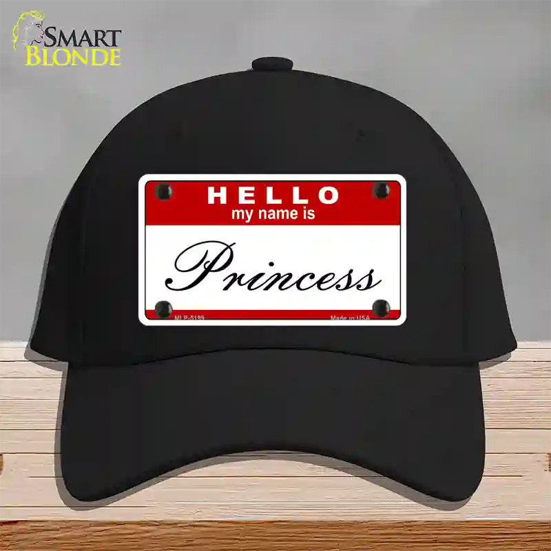 My Name Is Princess Novelty License Plate Hat Cotton / Black