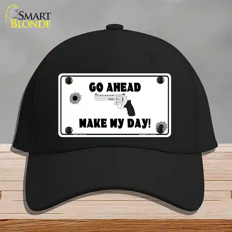 Go Ahead Make My Day Novelty License Plate Hat Cotton / Black