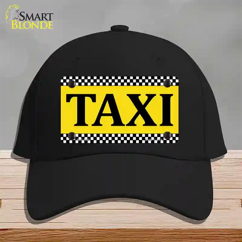 Taxi Novelty License Plate Hat Cotton / Black