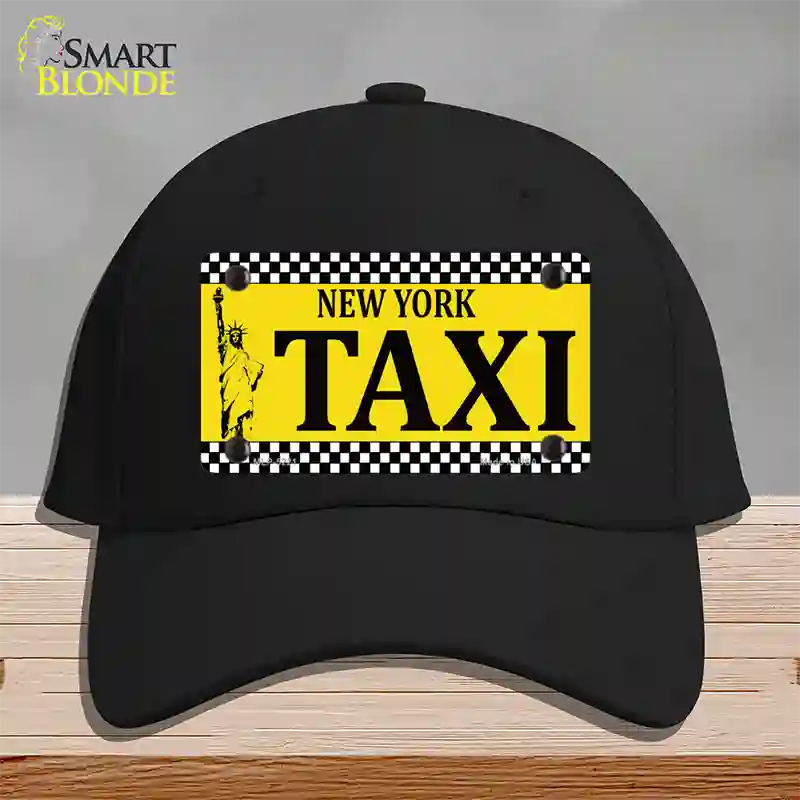 New York Taxi Novelty License Plate Hat Cotton / Black