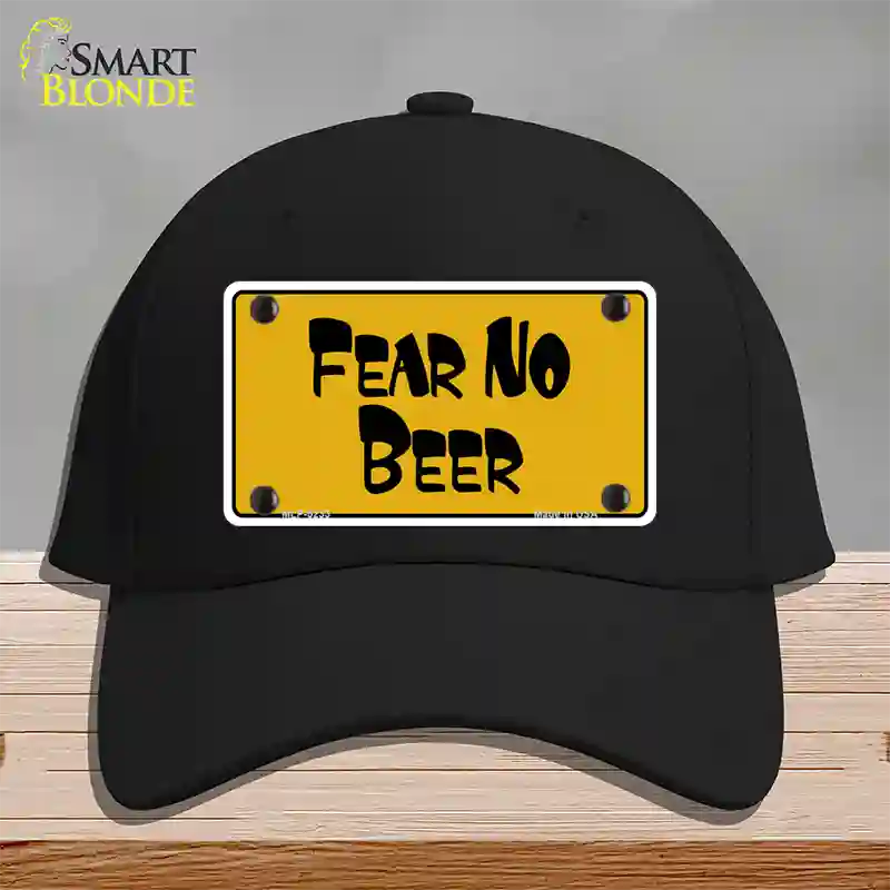 Fear No Beer Novelty License Plate Hat Cotton / Black