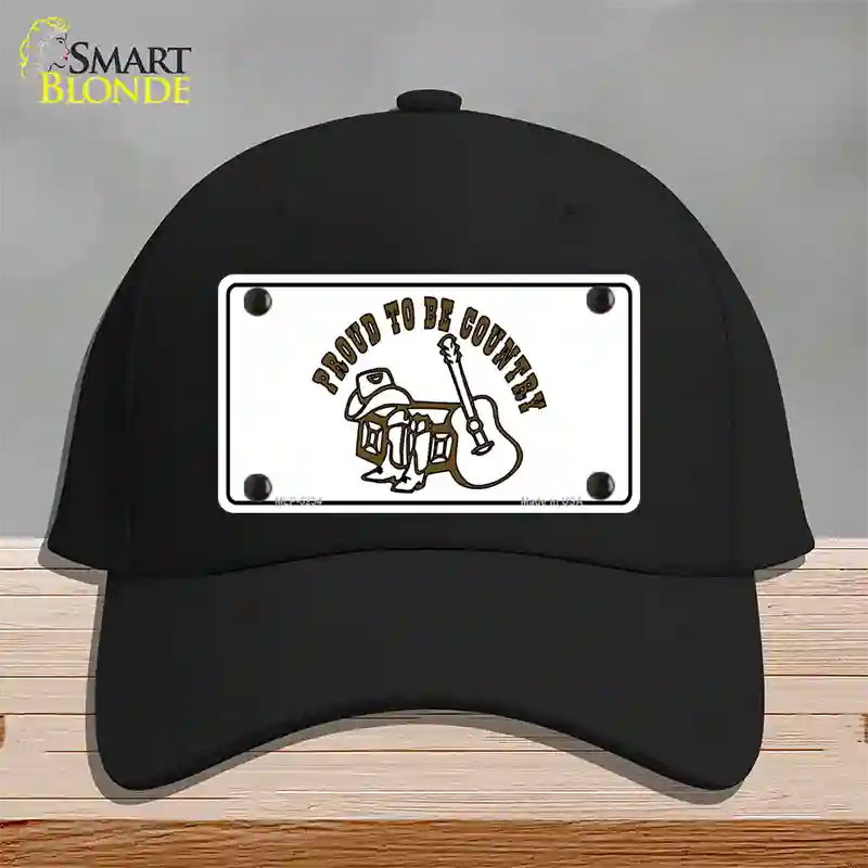 Proud to Be Country Novelty License Plate Hat Cotton / Black