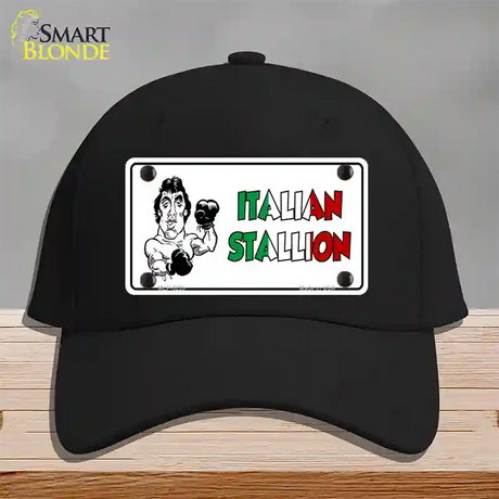 Italian Stallion Novelty License Plate Hat Cotton / Black