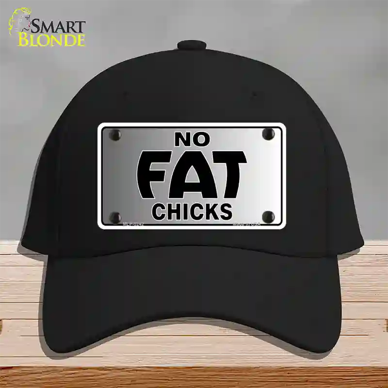 No Fat Chicks Novelty License Plate Hat Cotton / Black