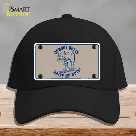 Cowboy Butts Novelty License Plate Hat Cotton / Black