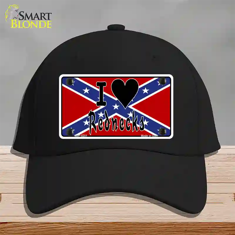 I Love Rednecks Novelty License Plate Hat Cotton / Black