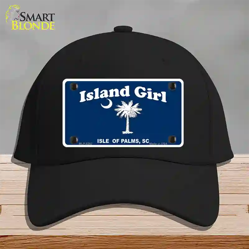 Island Girl Novelty License Plate Hat Cotton / Black