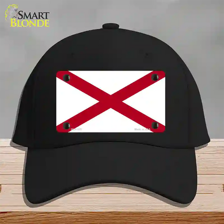 Alabama State Flag Novelty License Plate Hat Sign Cotton / Black