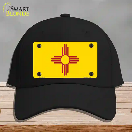 New Mexico State Flag Novelty License Plate Hat Cotton / Black