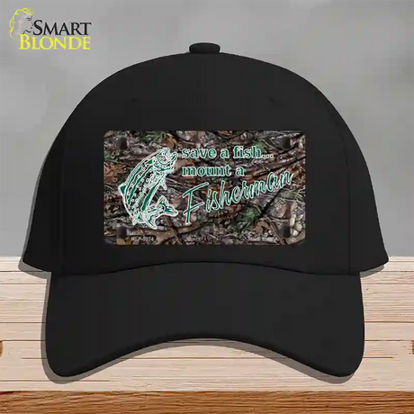 Save A Fish Novelty License Plate Hat Cotton / Black