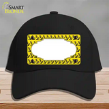 Yellow Black Anchor Scallop Center Novelty License Plate Hat Cotton / Black