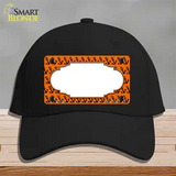 Orange Black Anchor Scallop Center Novelty License Plate Hat Cotton / Black