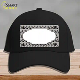 Grey Black Anchor Scallop Center Novelty License Plate Hat Cotton / Black