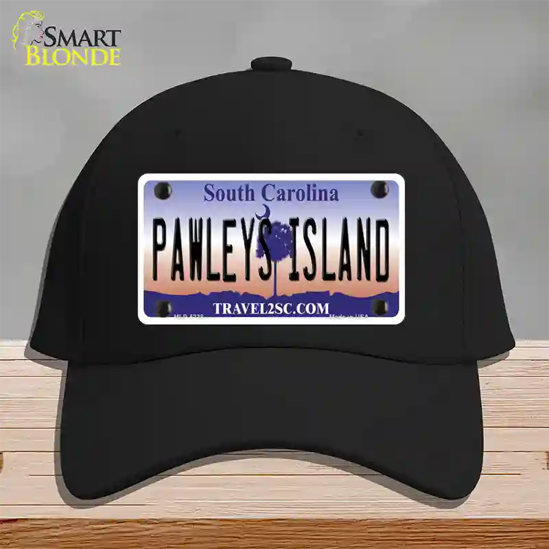 Pawleys Island South Carolina Novelty License Plate Hat Cotton / Black