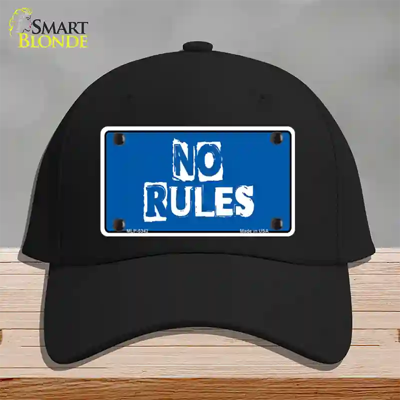 No Rules Novelty License Plate Hat Cotton / Black