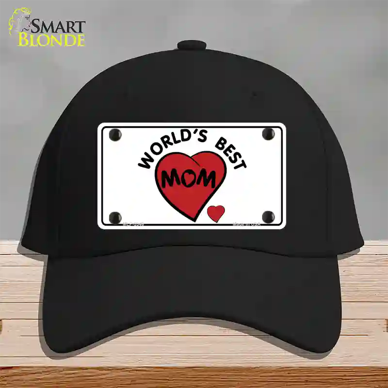 Worlds Best Mom Novelty License Plate Hat Cotton / Black