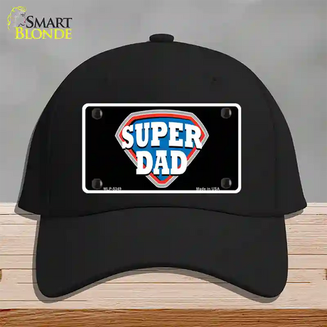 Super Dad Novelty License Plate Hat Cotton / Black