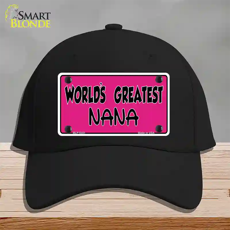 Worlds Greatest Nana Novelty License Plate Hat Cotton / Black