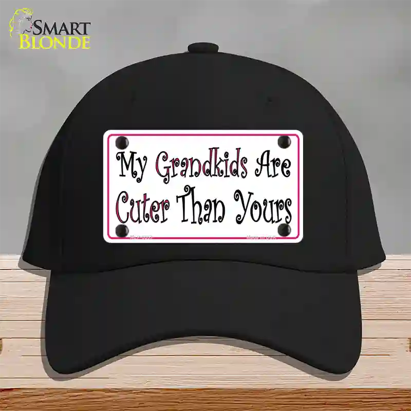 My Grandkids Are Cuter Novelty License Plate Hat Cotton / Black