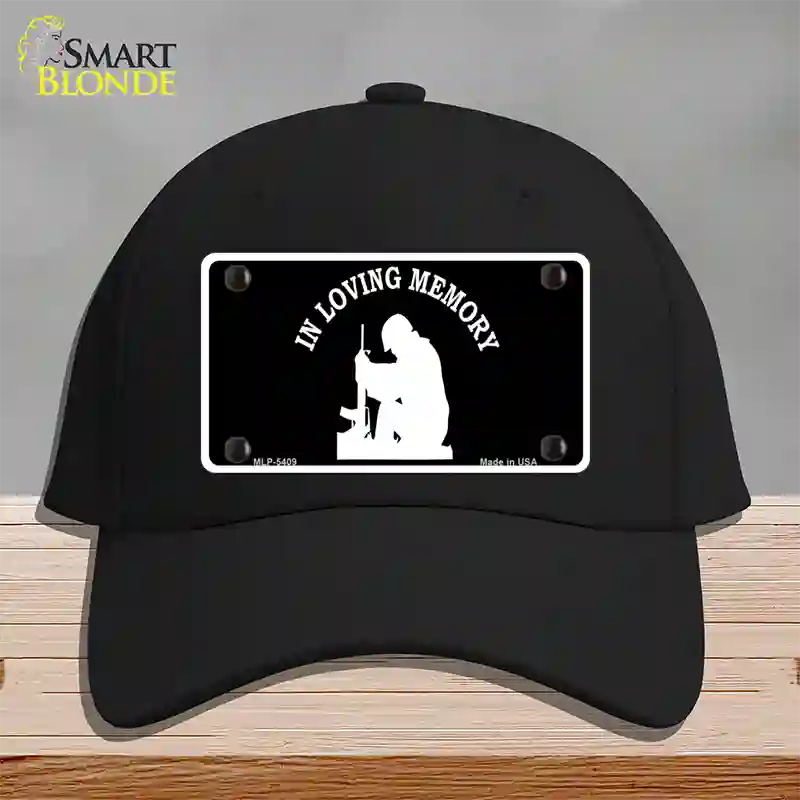 In Loving Memory Sitting Novelty License Plate Hat Cotton / Black