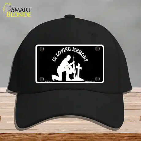 In Loving Memory Cross Novelty License Plate Hat Cotton / Black