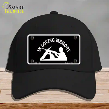 In Loving Memory Lookout Novelty License Plate Hat Cotton / Black