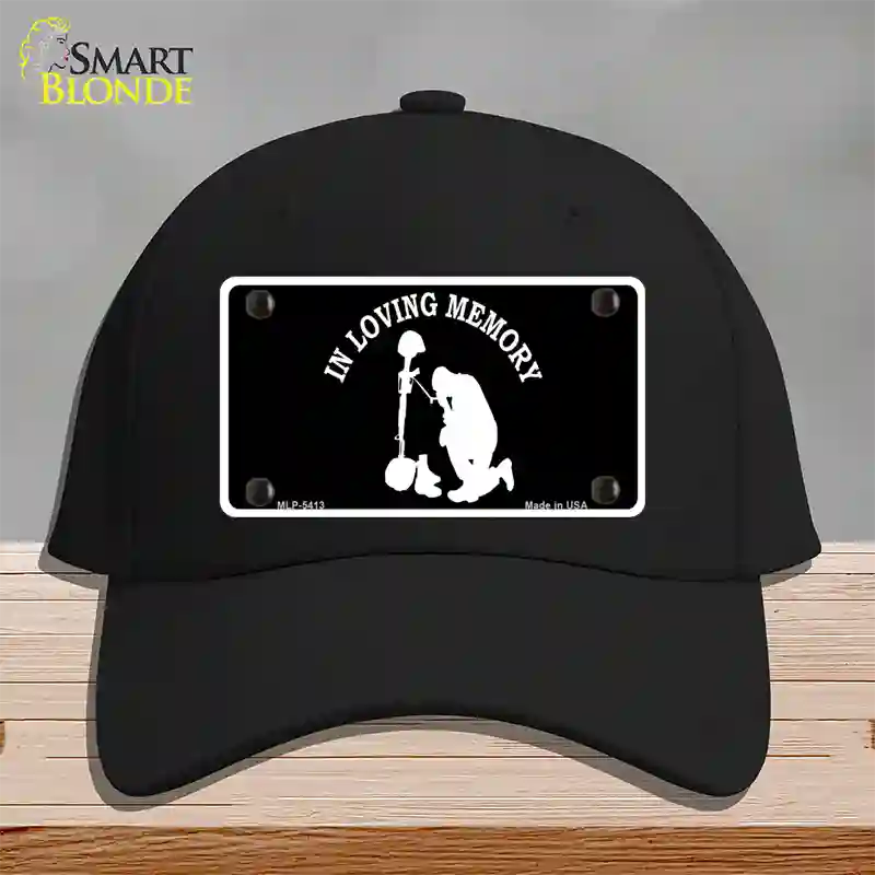 In Loving Memory Kneeling Novelty License Plate Hat Cotton / Black