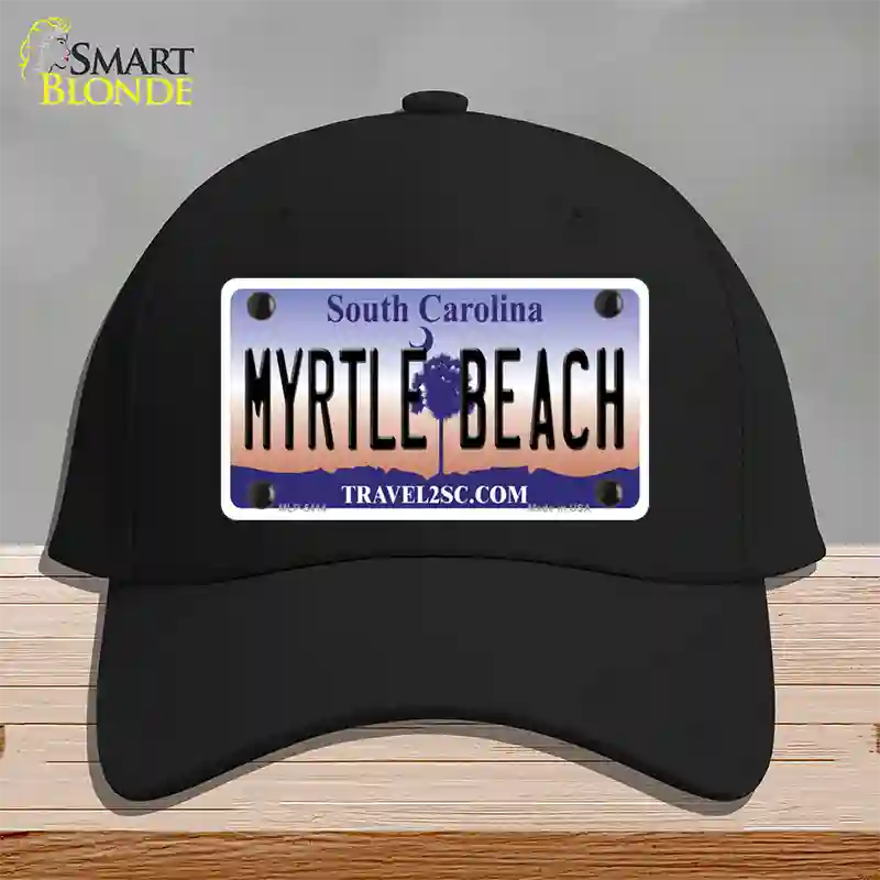 Myrtle Beach South Carolina Novelty License Plate Hat Cotton / Black