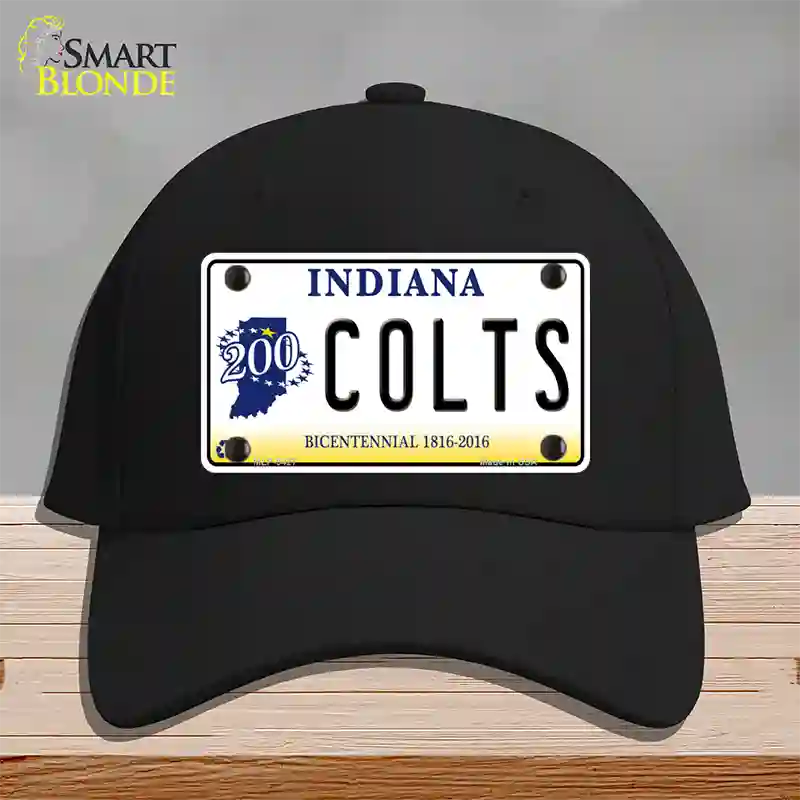 Colts Indiana Bicentennial Novelty License Plate Hat Cotton / Black